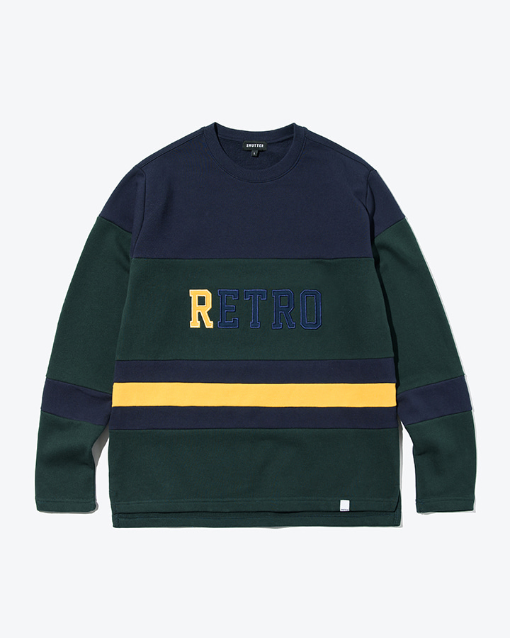[셔터] RETRO 풀오버 티셔츠 (GREEN)