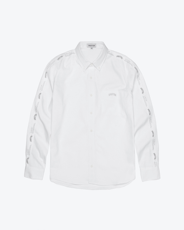 [셔터] TAPING 셔츠 (WHITE)