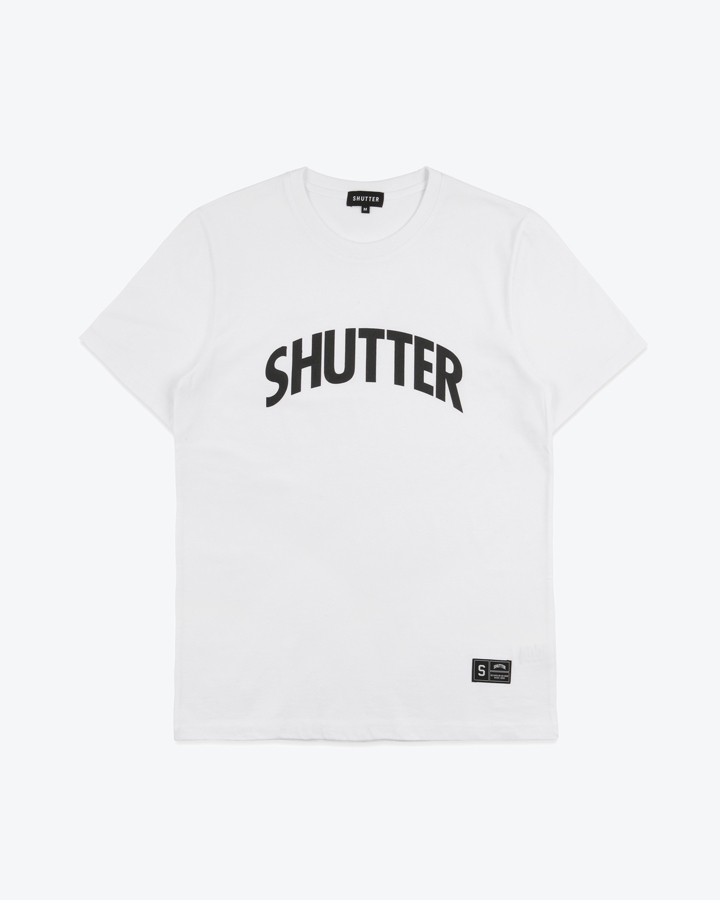 [셔터] LOGO 1/2 티셔츠 (WHITE)